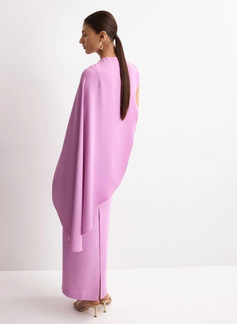 مانجو Long asymmetrical cape dress